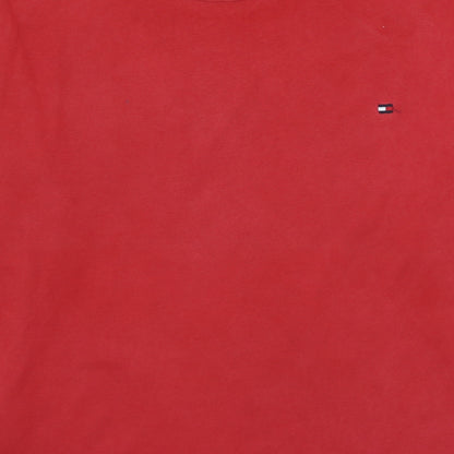 Tommy Hilfiger Red Long Sleeve Crew Neck Cotton T-Shirt 2XL