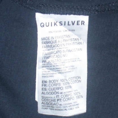 Quiksilver Men's Blue Short Sleeve Cotton Graphic T-Shirt M