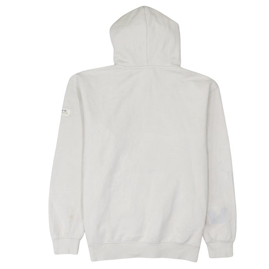 Adidas Men's Beige Pullover Hoodie Size M Logo Fleece Sweatshirt
