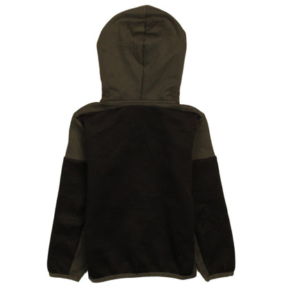 Adidas Boys Black & Khaki Full Zip Hoodie 7-8 Years Hooded Sweatshirt