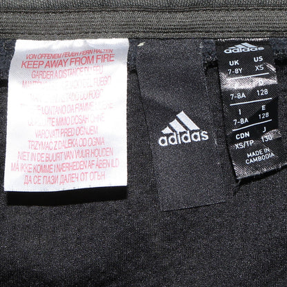 Adidas Boys Black & Khaki Full Zip Hoodie 7-8 Years Hooded Sweatshirt