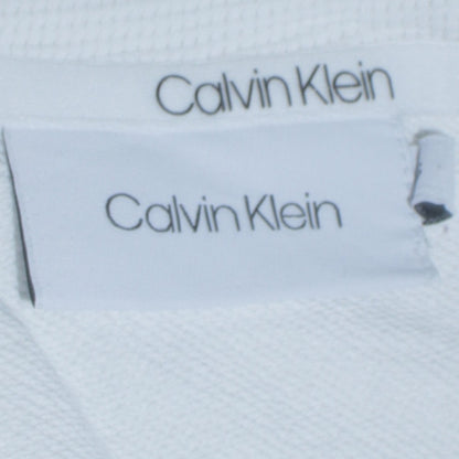 Calvin Klein Men's White Pullover Hoodie Size S