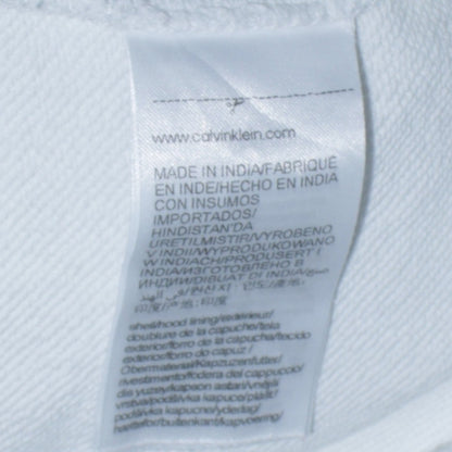 Calvin Klein Men's White Pullover Hoodie Size S