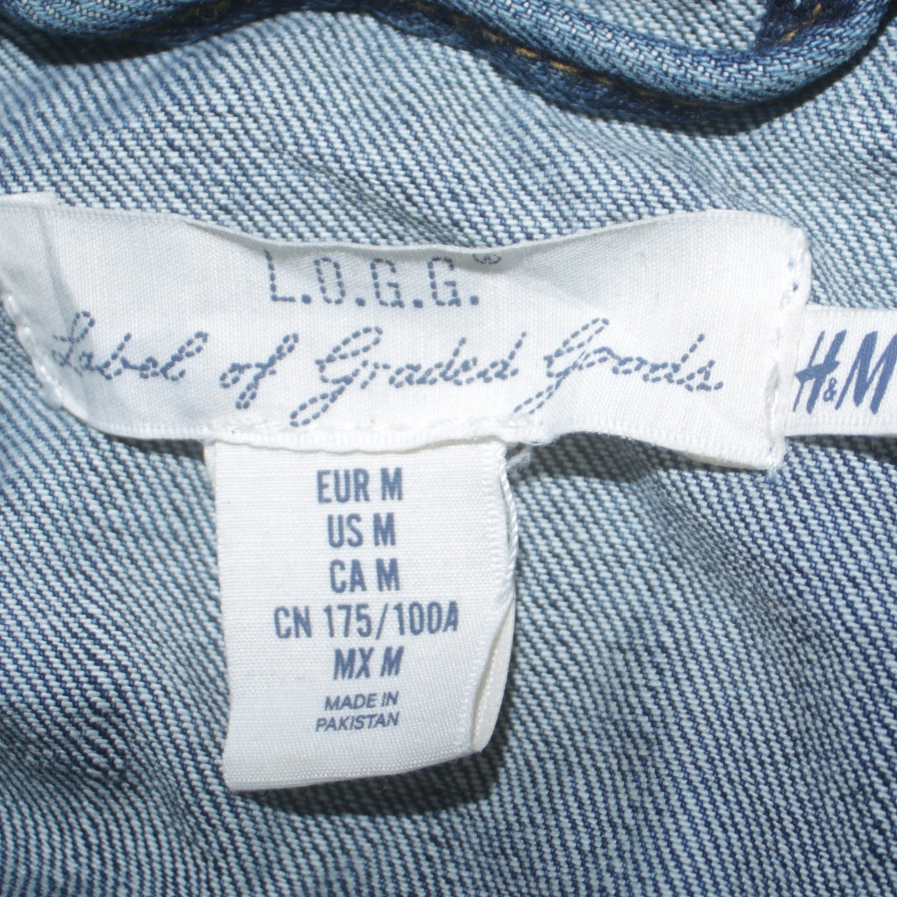 H&M L.O.G.G. Women's Blue Denim Jacket Size 12 Buttoned Classic