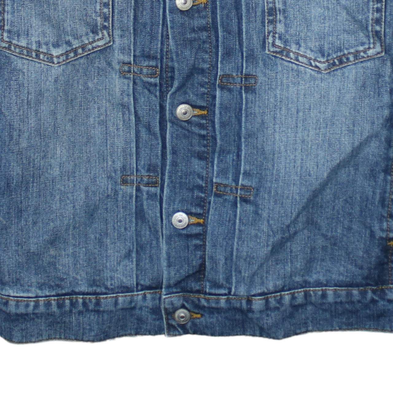 H&M L.O.G.G. Women's Blue Denim Jacket Size 12 Buttoned Classic