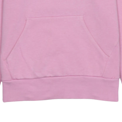 Puma Women Pink Pullover Hoodie Size L Logo Cotton Blend Sportswear