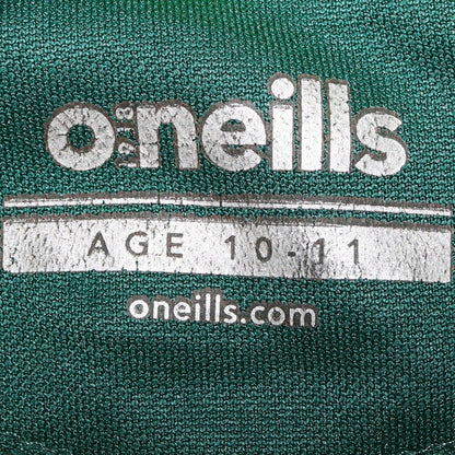 O'Neills Boys Green & Navy 1/4 Zip Faughs GAA Hoodie Age 10-11