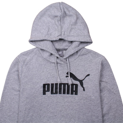 Puma Women Grey Pullover Hoodie Size 10 Logo Casual Sweatshirt