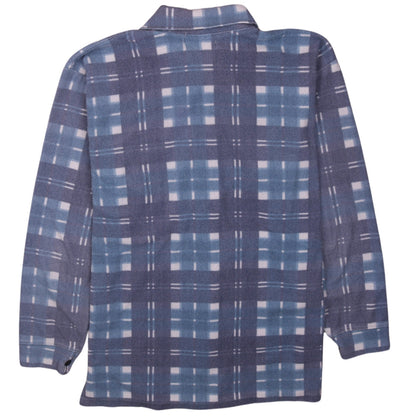 New Castle Men's Blue Check Fleece Lined Button Jacket L