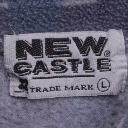 New Castle Men's Blue Check Fleece Lined Button Jacket L