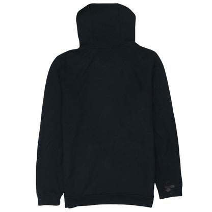 Nike Mens Black Pullover Hoodie Small Logo Graphic Dri-Fit