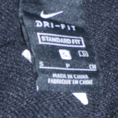 Nike Mens Black Pullover Hoodie Small Logo Graphic Dri-Fit