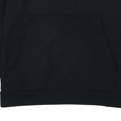 Nike Mens Black Pullover Hoodie Small Logo Graphic Dri-Fit