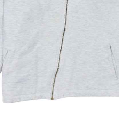 Reebok Womens Grey Full Zip Hoodie Size 12 Cotton Essentials