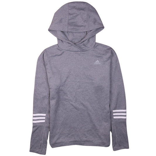 Adidas Womens Grey Pullover Hoodie Small Athletic Casual