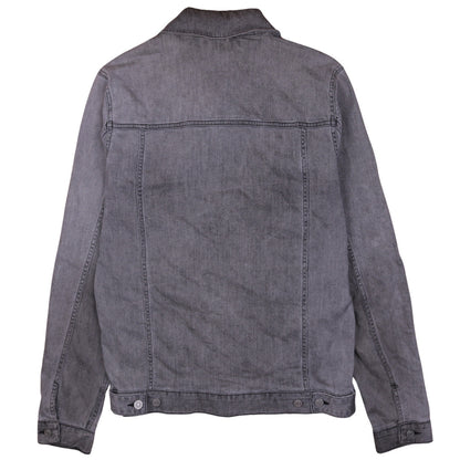 ASOS Men’s Grey Denim Jacket XL Tall Long Cotton Casual