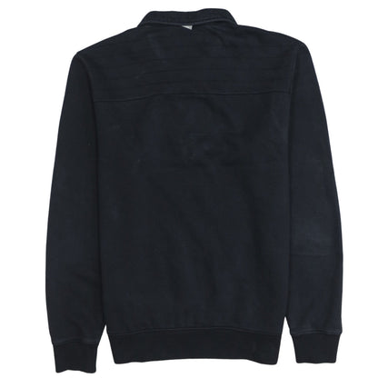 Calvin Klein Men's Black Small 1/4 Zip Collared Fleece Sweatshirt