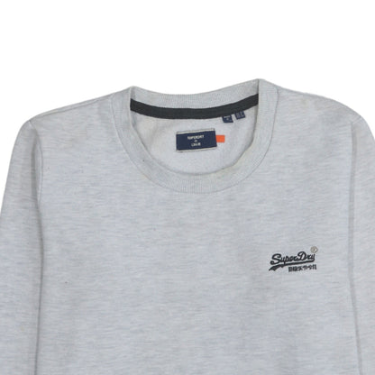 Superdry Womens Grey Crew Neck Pullover Sweatshirt Size 12