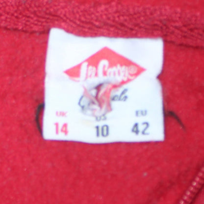 Lee Cooper Men's Red Full Zip Hoodie Size L Regular Fit