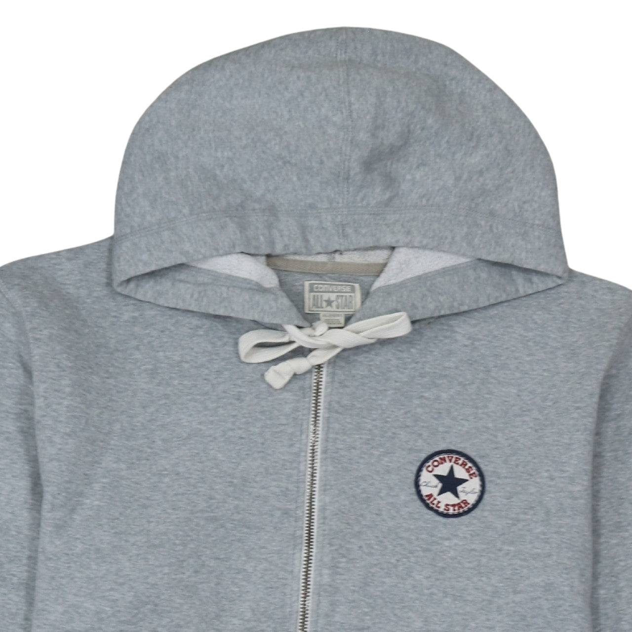 Converse Men’s Grey 2XL Full Zip Hoodie All Star Logo Sweatshirt