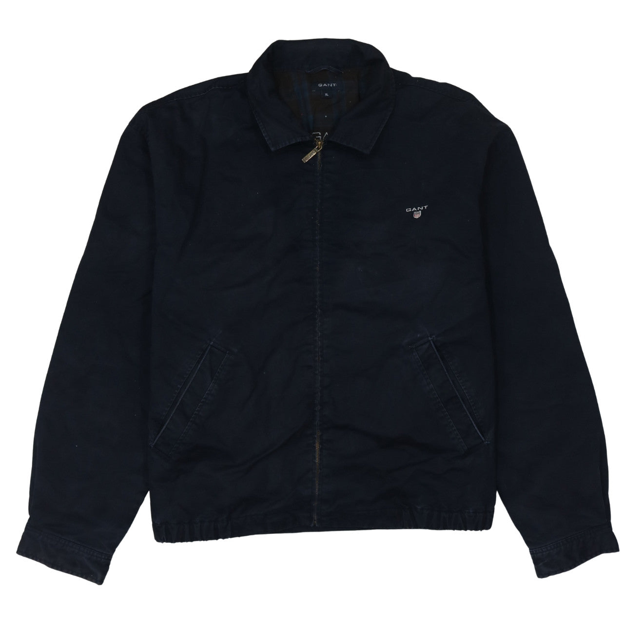 GANT Men's Blue Cotton Bomber Jacket XL Classic Full Zip