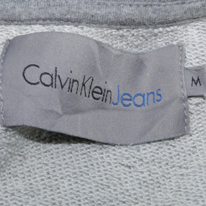 Calvin Klein Jeans Men's Grey Logo Crew Neck Sweatshirt M