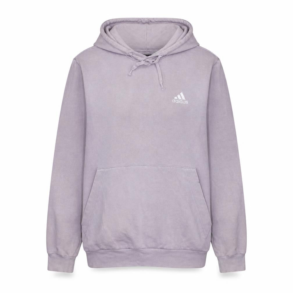 Front view of adidas Women’s Purple Pullover Hoodie, size L, Fleece Casual Sportswear
