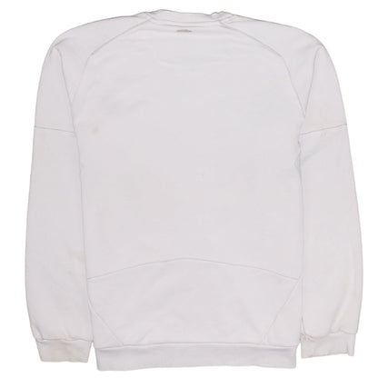Adidas Men's White Crew Neck Long Sleeve Sports Sweatshirt Size M