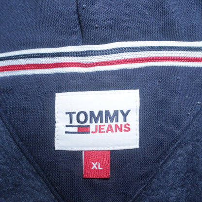 Tommy Jeans Men's Blue XL Pullover Hoodie Cotton Blend