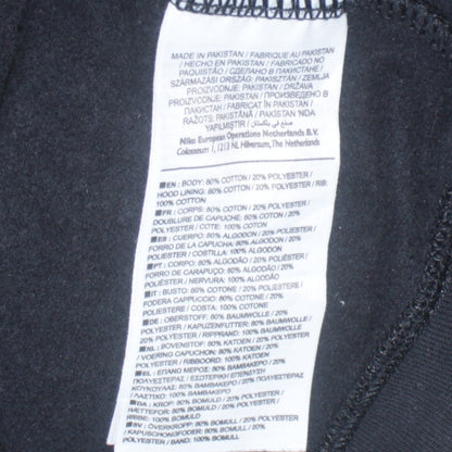 Nike Womens Black Full Zip Hoodie XL Cotton Blend Graphic Print