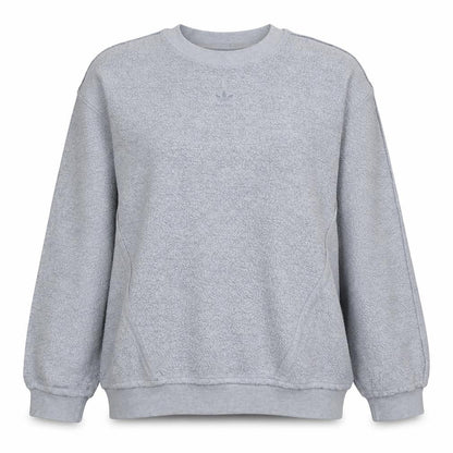 Adidas Women Grey Crew Neck Pullover Sweatshirt Size 12