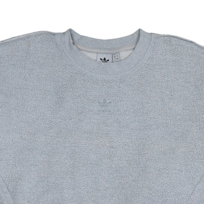 Adidas Women Grey Crew Neck Pullover Sweatshirt Size 12