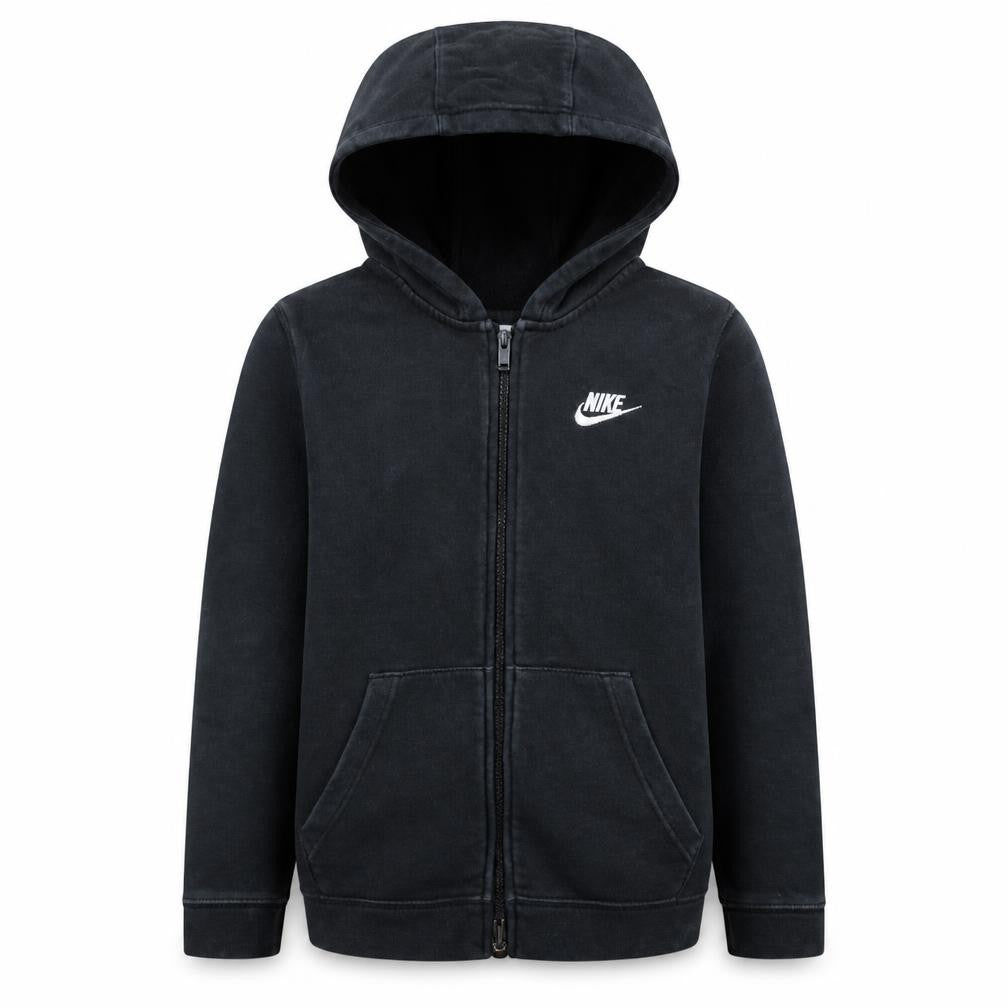 Nike Boys Black Full Zip Hoodie L 147-158cm Cotton Blend Casual