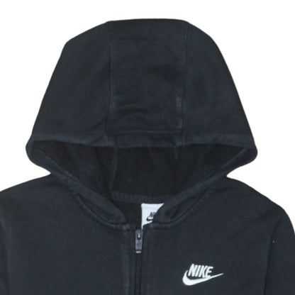 Nike Boys Black Full Zip Hoodie L 147-158cm Cotton Blend Casual