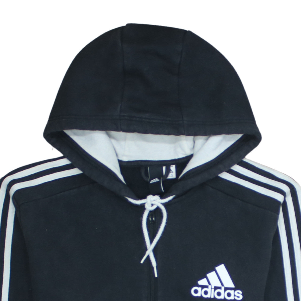 Adidas Men's Black Full Zip Hoodie M Sports Fleece Sweatshirt