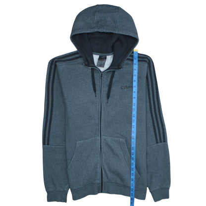 Adidas Men's Blue Full Zip Hoodie Size M Sports Fleece Jacket