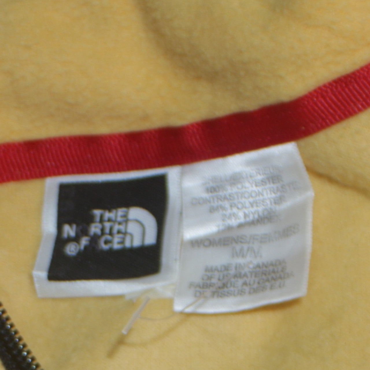 The North Face Womens Yellow Fleece Jacket M Full Zip Polartec Outdoor
