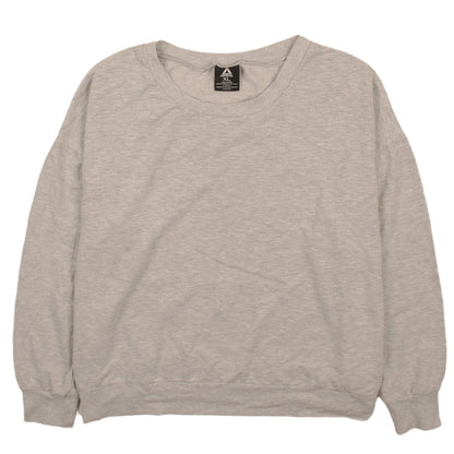 Reebok Womens Beige XL Pullover Sweatshirt Relaxed Fit