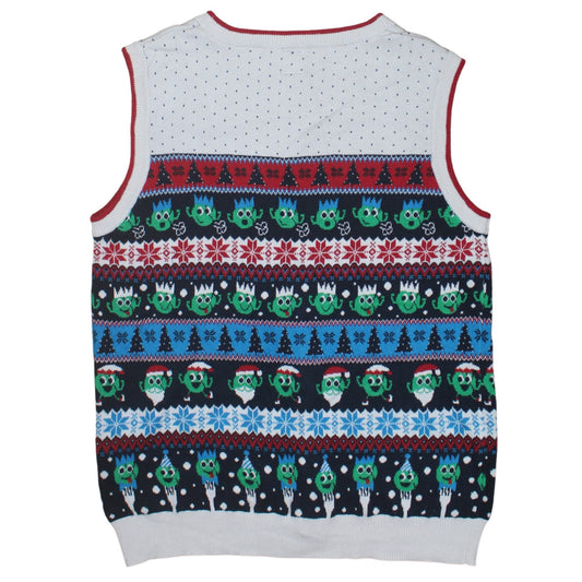 George Women’s Multicoloured Christmas Fair Isle Sleeveless Cardigan L