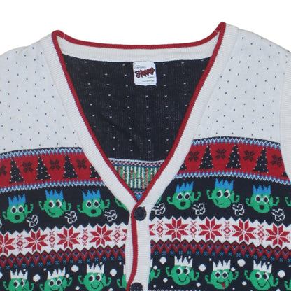George Women’s Multicoloured Christmas Fair Isle Sleeveless Cardigan L