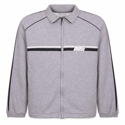Nike Men's Grey Full Zip Collared Sweatshirt Size M