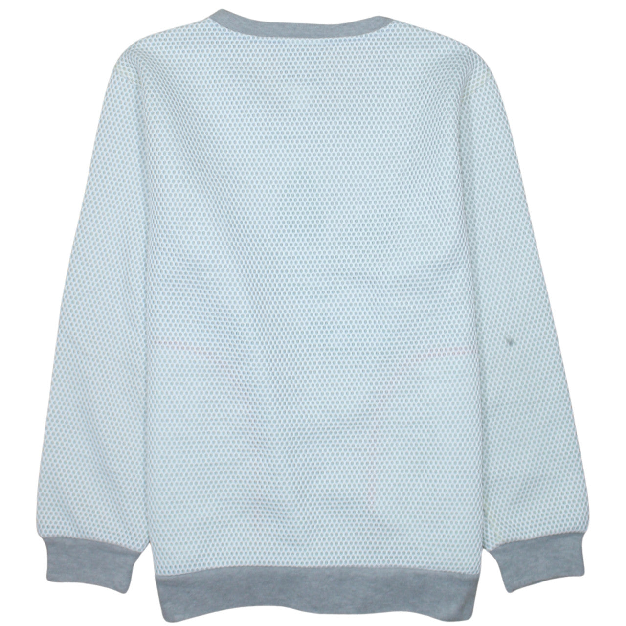 Adidas Men's White Mesh Logo Pullover Sweatshirt Size L