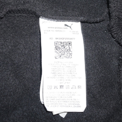 Puma Men's Black Small Pullover Hoodie with Logo Fleece