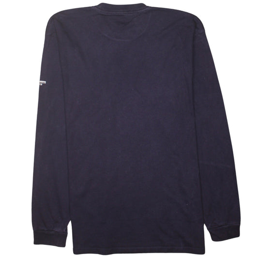 Carhartt Men's Blue Long Sleeve Graphic Cotton T-Shirt Size L