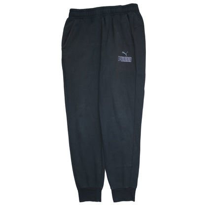Puma Men's Black Jogger Trousers Size M Regular Fit Fleece