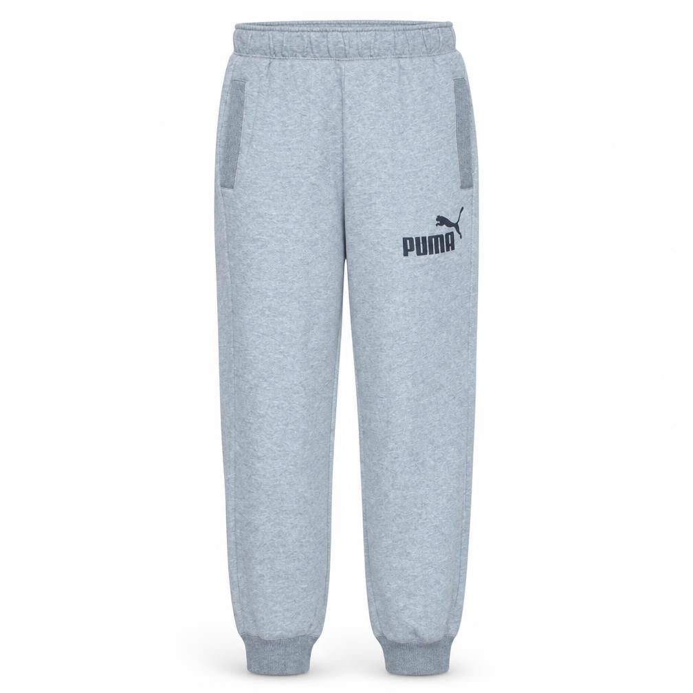 Front view of Puma Men's Grey M Jogger Sweatpants Elastic Waist Pockets