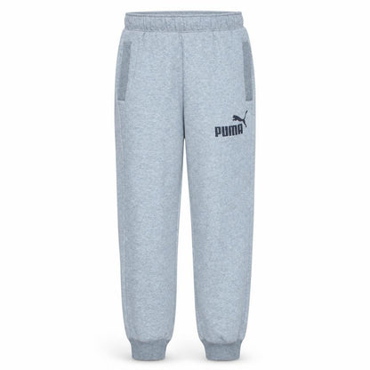 Front view of Puma Men's Grey M Jogger Sweatpants Elastic Waist Pockets