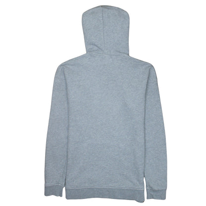 Adidas Women Grey Pullover Hoodie Size 4 Logo Print Hooded Sweatshirt