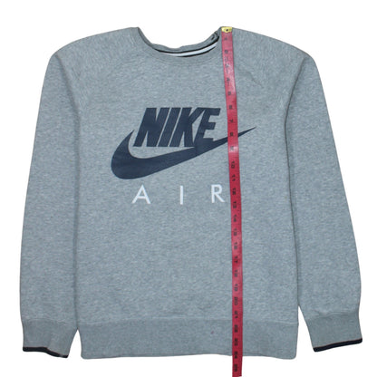 Nike Men's Grey Air Logo Crew Neck Pullover Sweatshirt Size S