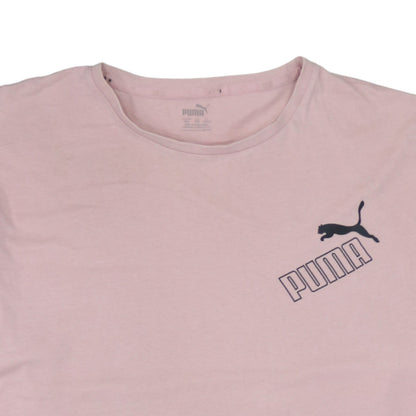 Puma Men's Pink Logo Crew Neck 2XL Short Sleeve Sports T-Shirt